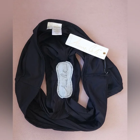 Anne Cole Black Twist Front Boy Short NWT Sz L - Picture 7 of 8